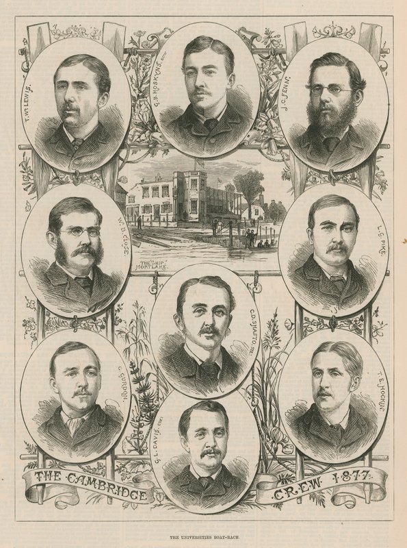 1877ケンブリッジの乗組員の肖像画 作： 英語学校