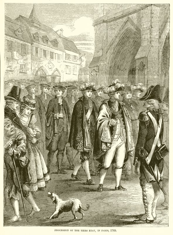 1789年のパリのエタット階級の行列 作： 英語学校