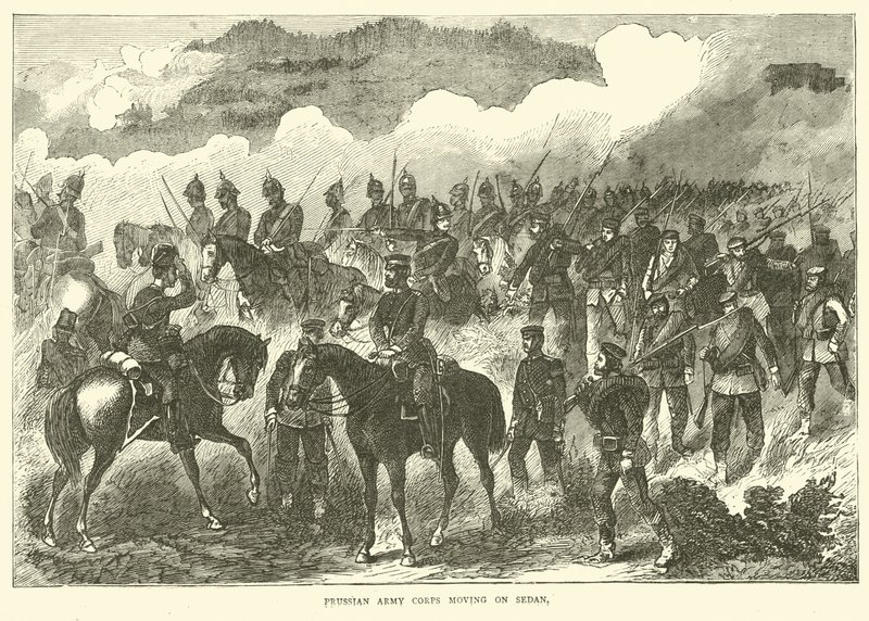 1870年9月、プロイセン軍団がセダンに移動 作： 英語学校