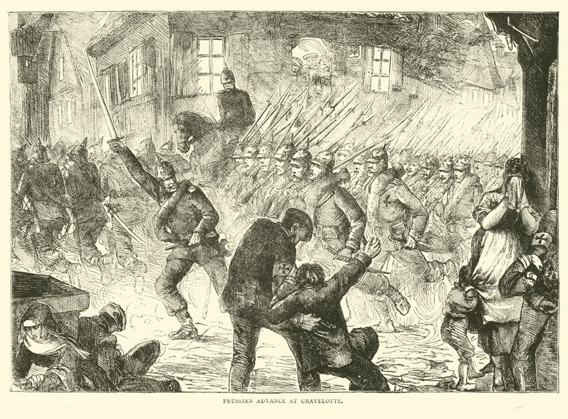1870年8月、グラベロットでプロイセンの前進 作： 英語学校