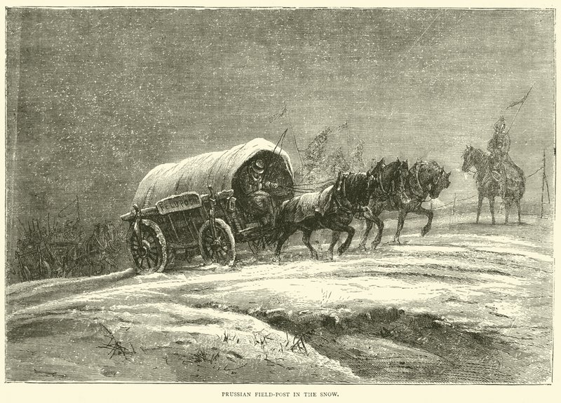 雪の中でプロイセンフィールドポスト、1870年10月 作： 英語学校