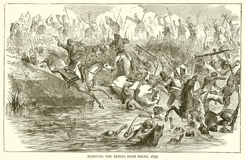 1857年のデリーからの反逆者の追跡 作： 英語学校