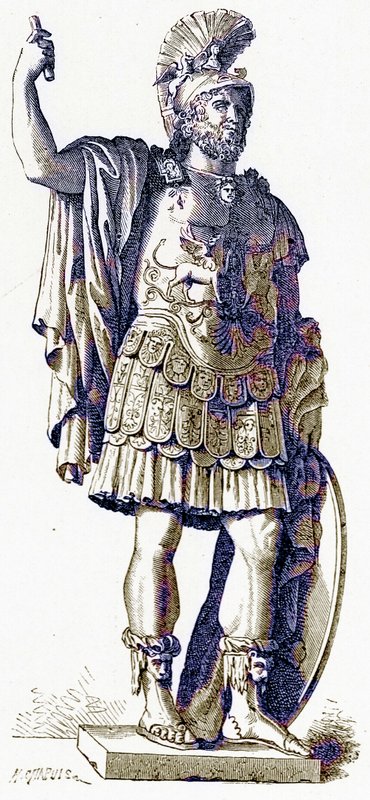 ピュロス、ビクターデュルイによるローマの歴史からの挿絵、1884年公開（デジタル拡張画像） 作： 英語学校