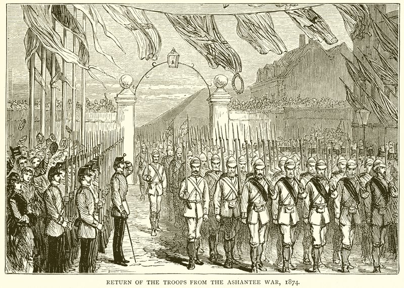 1874年のアシャンティー戦争からの軍の帰還 作： 英語学校