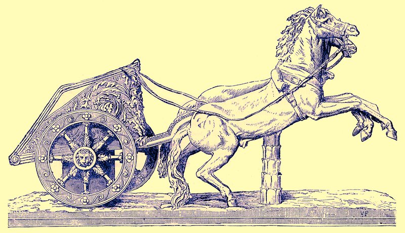 ローマンレーシングチャリオット、エドワードオリエによるキャッセルズイラストユニバーサルヒストリカルのイラスト、1890年発行（デジタル拡張画像） 作： 英語学校