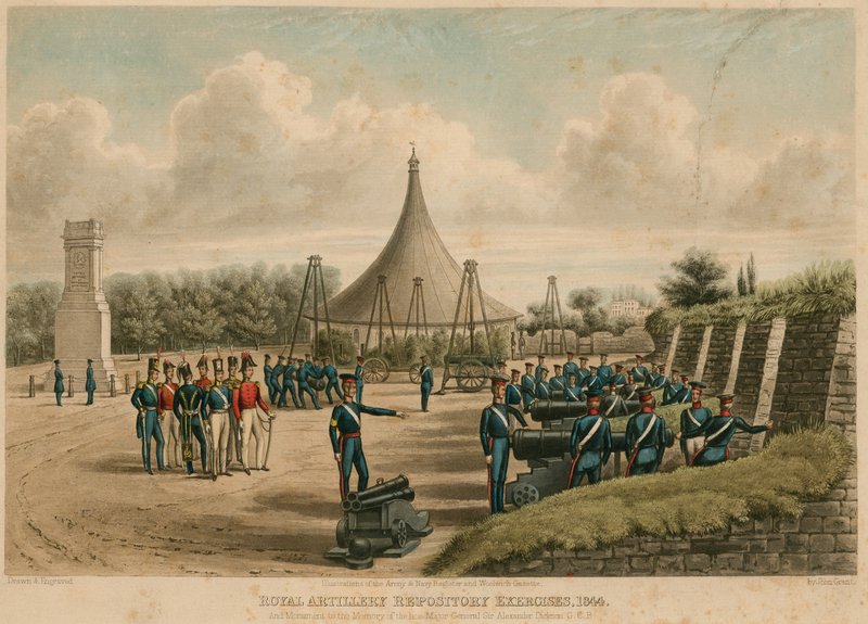 ロイヤル砲兵リポジトリ演習、1844 作： 英語学校