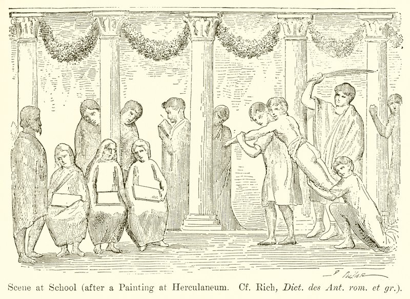 学校でのシーン（Herculaneumでの絵画の後。リッチ、ディクト、アントロムなど） 作： 英語学校