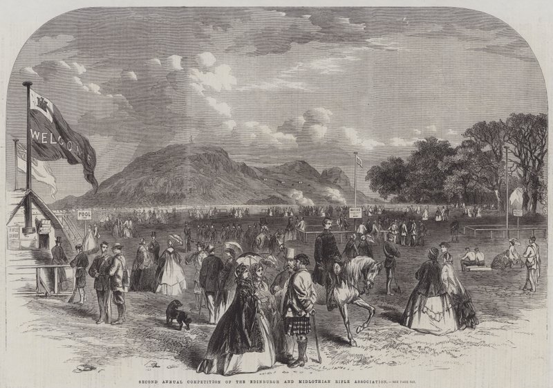 Edinburgh and Midlothian Rifle Associationの第2回年次大会（彫刻）。 作： 英語学校