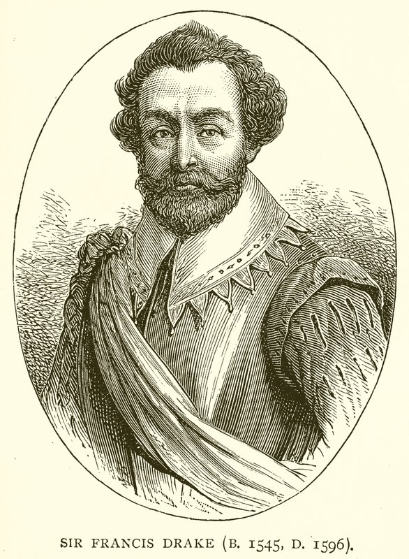 サー・フランシス・ドレイク（B. 1545、D. 1596） 作： 英語学校