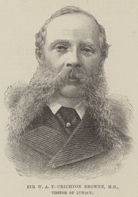 Sir W A F Crichton Browne, MD, Visitor of Lunacy (e.g. engraving) 作： 英語学校