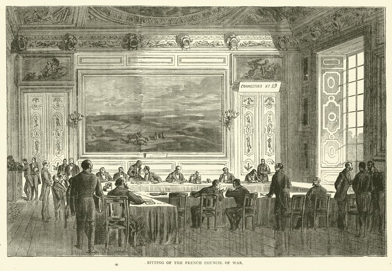 1871年1月のフランス戦争評議会の座り 作： 英語学校