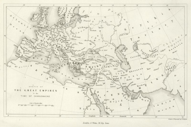 シャルルマーニュの時代の大帝国のスケッチ 作： 英語学校