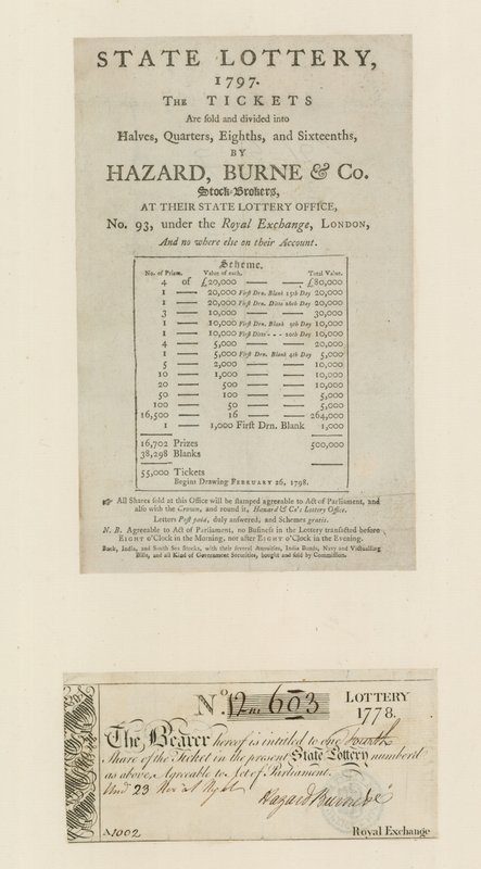 州の宝くじ、1797 作： 英語学校