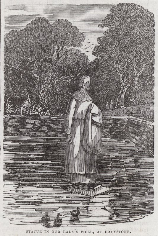 ハリストーンの "Our Ladys Well "にある彫像(彫刻) 作： 英語学校