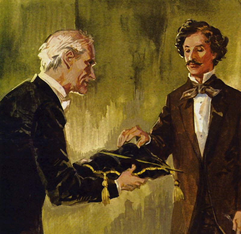 シュトラウスは彼のオーケストラのリードバイオリニストから父親のバトンを提示されました 作： 英語学校