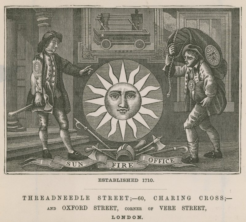 Sun Fire Office、Threadneedle Street、60 Charing Cross、およびOxford Street、ロンドン 作： 英語学校