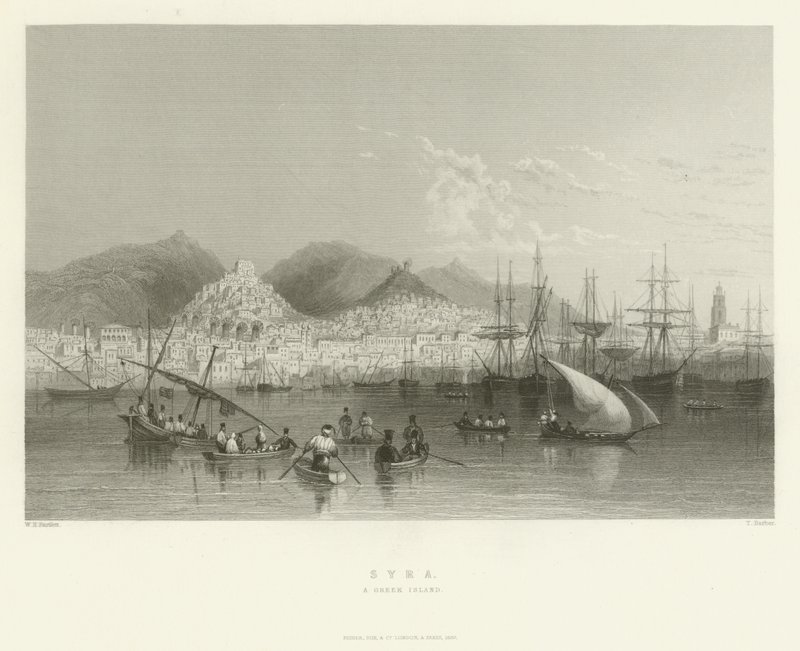 1837年にギリシャの島シラ 作： 英語学校