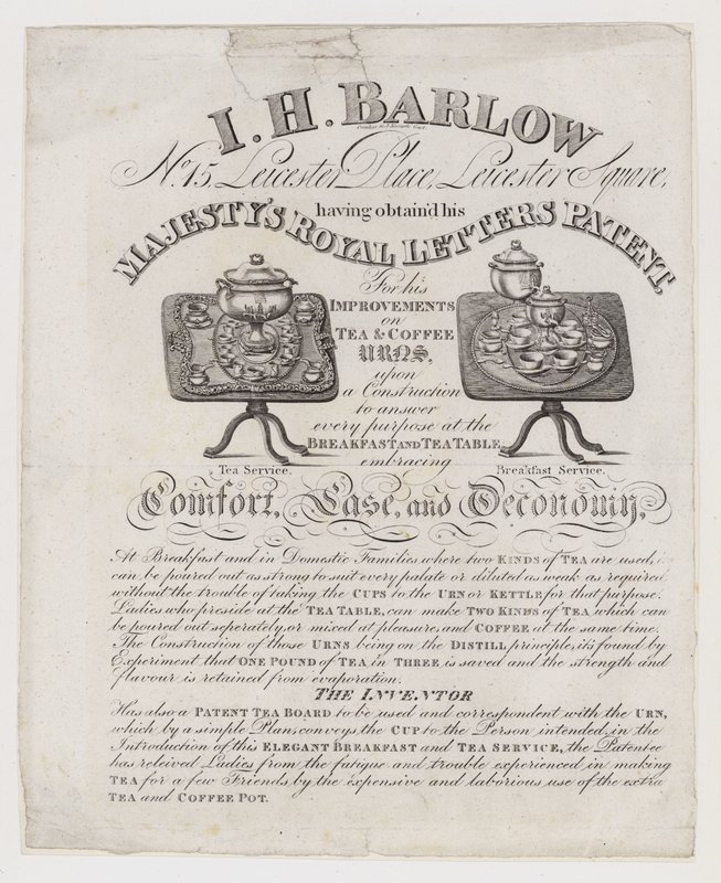 Tea Urn Makers、IH Barlow、トレードカード 作： 英語学校