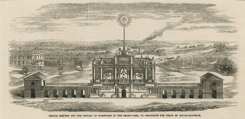 エクスラシャペルの平和を祝うために建立された寺院 作： 英語学校