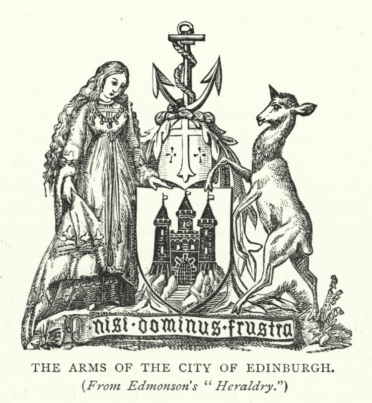 The Arms of the City of Edinburgh（エディンバラ市の紋章）（彫刻 作： 英語学校