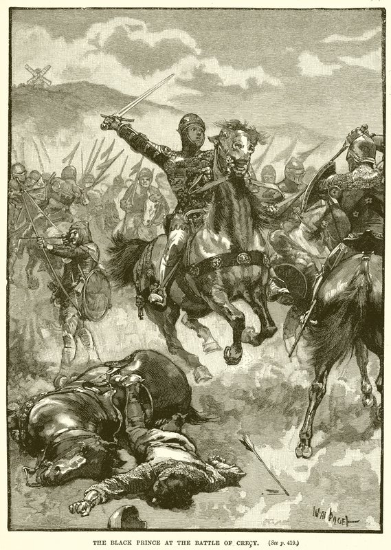 クレシーの戦いでの黒王子 作： 英語学校
