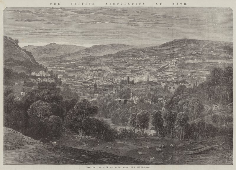 The British Association at Bath, View of the City of Bath, from the South-East (carving) 作： 英語学校