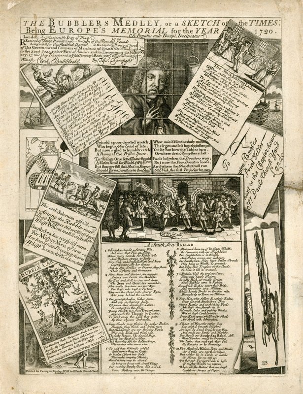 バブラーズメドレー、または当時のスケッチ、1720年のヨーロッパ記念碑 作： 英語学校
