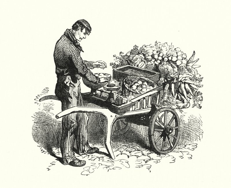 The Costermonger (彫刻) 作： 英語学校
