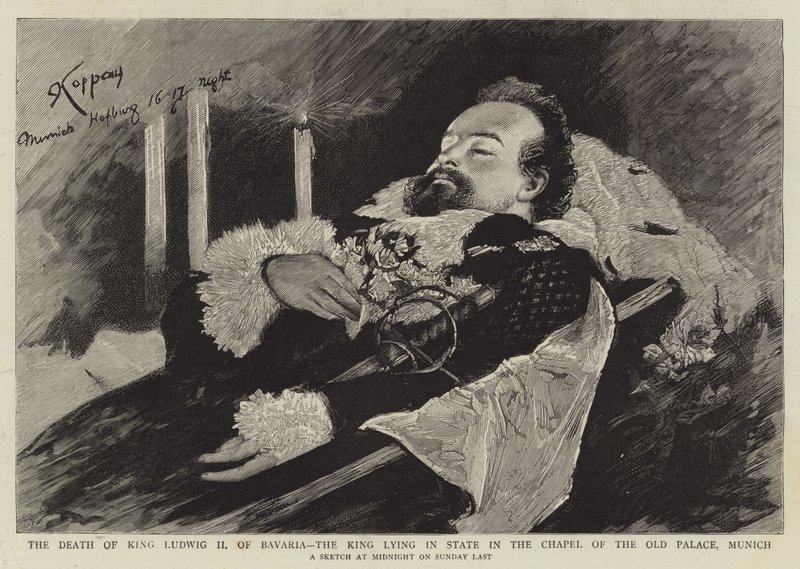 バイエルン国王ルートヴィヒ2世の死、ミュンヘン旧宮殿の礼拝堂に
