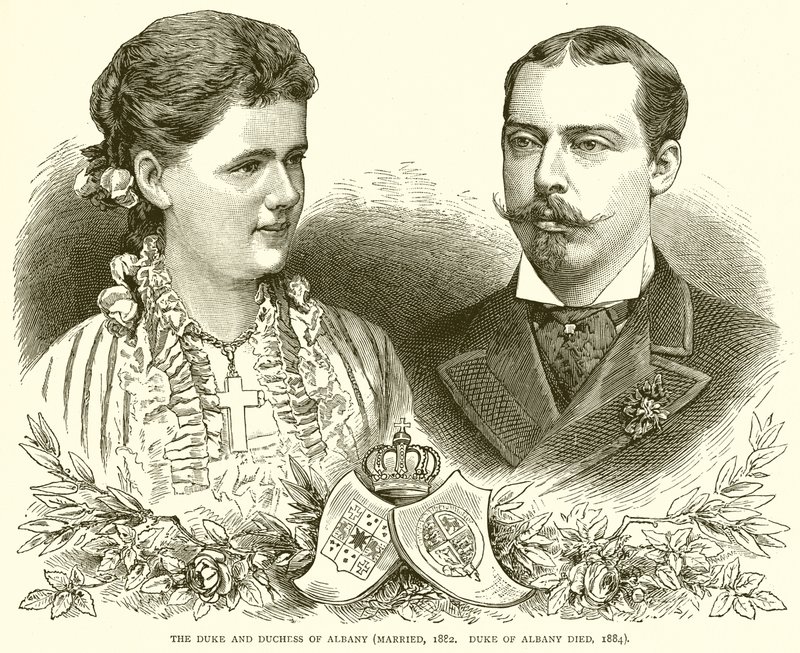 アルバニーの公爵と公爵夫人（結婚、1882年。アルバニーの公爵は1884年に死亡） 作： 英語学校