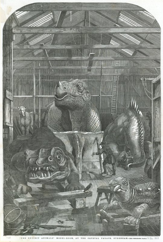 SydenhamのCrystal Palaceにある絶滅動物のモデルルーム 作： 英語学校