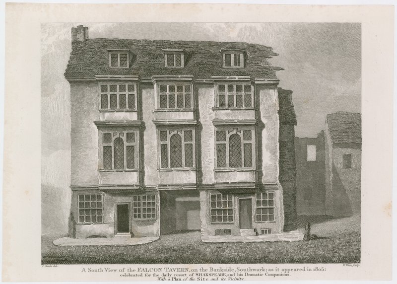 サザークのバンクサイドにあるファルコン酒場。 1805年に登場 作： 英語学校
