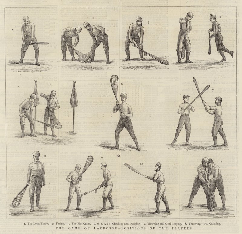 The Game of Lacrosse, Position of the Players (Engraving) 作： 英語学校
