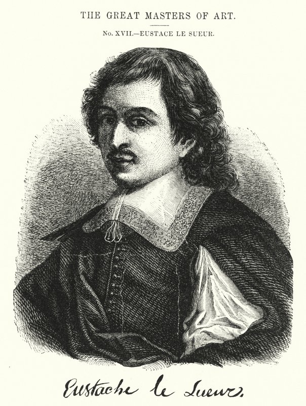 芸術の大家、ユースタス・ル・スール（彫刻 作： 英語学校