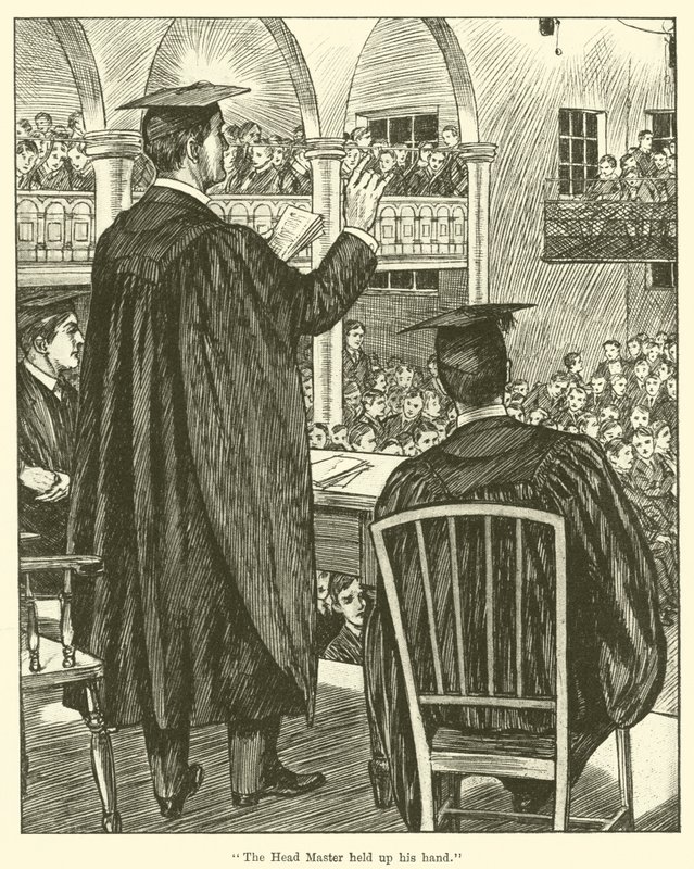"The Head Master held up his hand"(刻印) 作： 英語学校