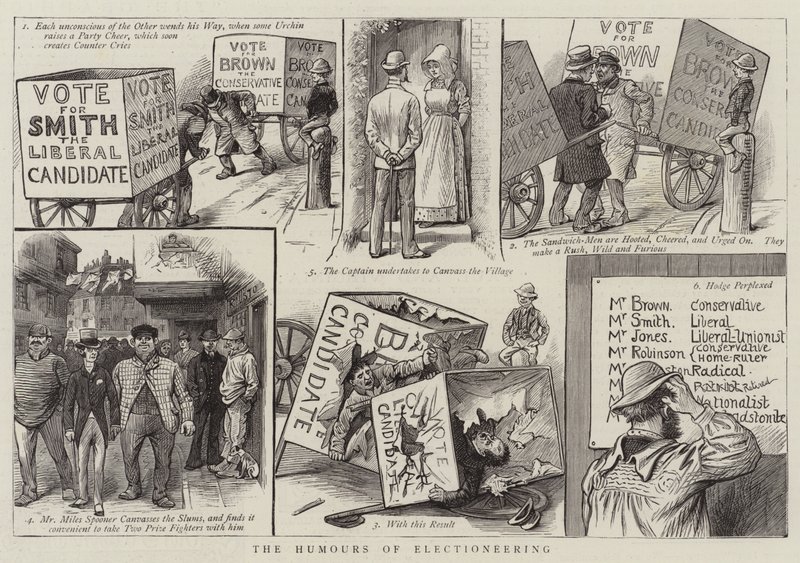 The Humours of Electioneering (版画) 作： 英語学校