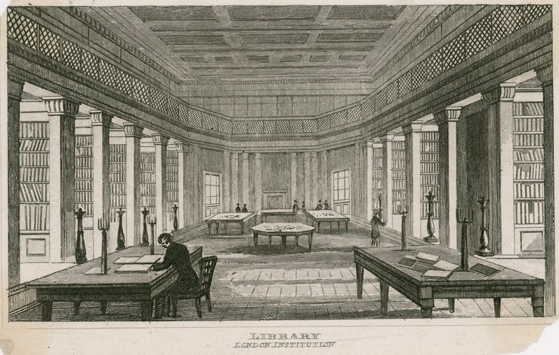 ロンドン大学図書館、フィンズベリーサーカス、ロンドン 作： 英語学校