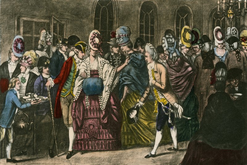 1772年にファッショナブルな人気を極めたバニッゲウェルズのロングルーム 作： 英語学校