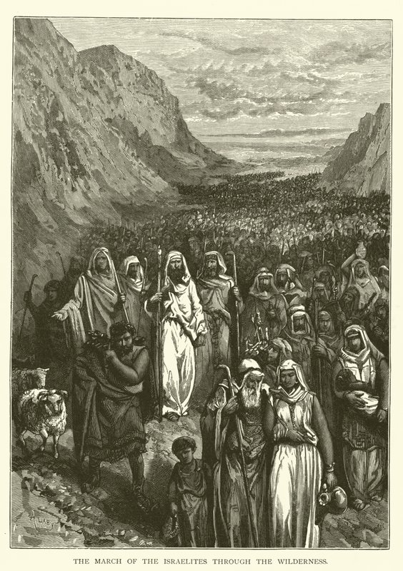 荒野を行くイスラエル人の行進(彫刻) 作： 英語学校