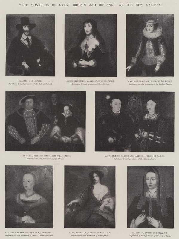 「The Monarchs of Great Britain and Ireland" at New Gallery (litho) 作： 英語学校