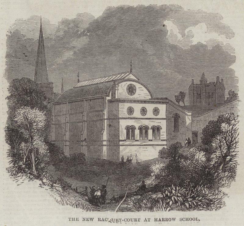 The New Racquet-Court at Harrow School (e.g. engraving) 作： 英語学校