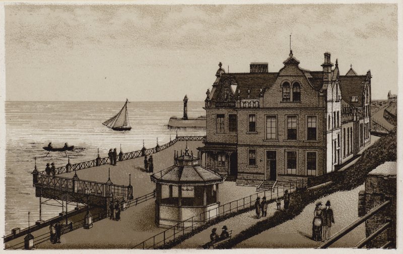 The New Saloon, Whitby (litho) 作： 英語学校