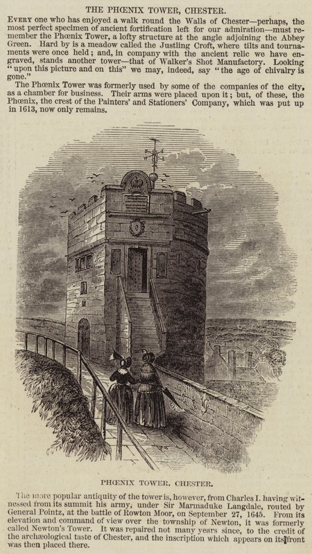 チェスターのフェニックス・タワー（彫刻 作： 英語学校