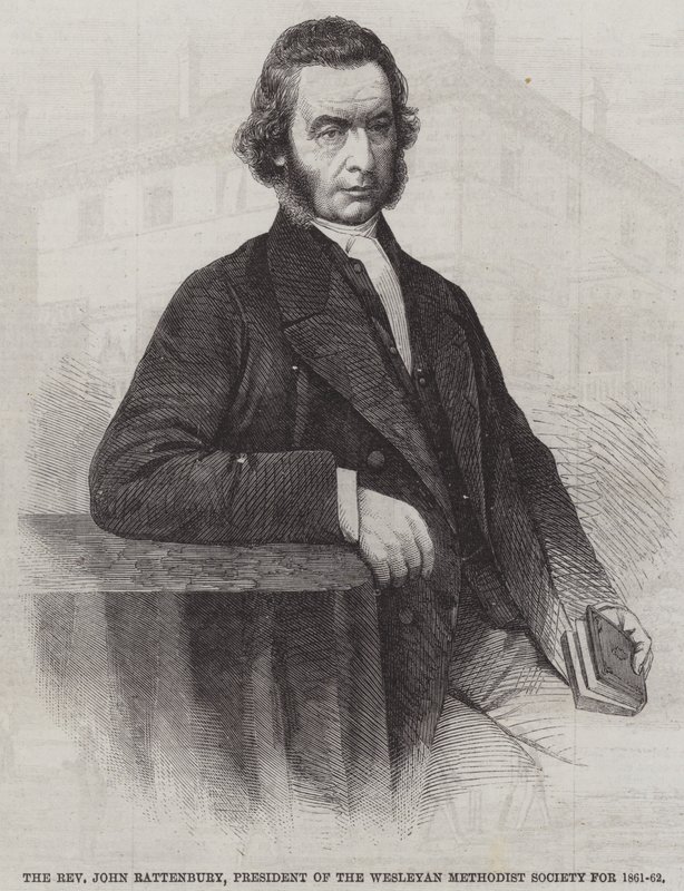1861～62年ウェスリアン・メソジスト協会会長 ジョン・ラッテンベリー牧師（彫刻作品 作： 英語学校