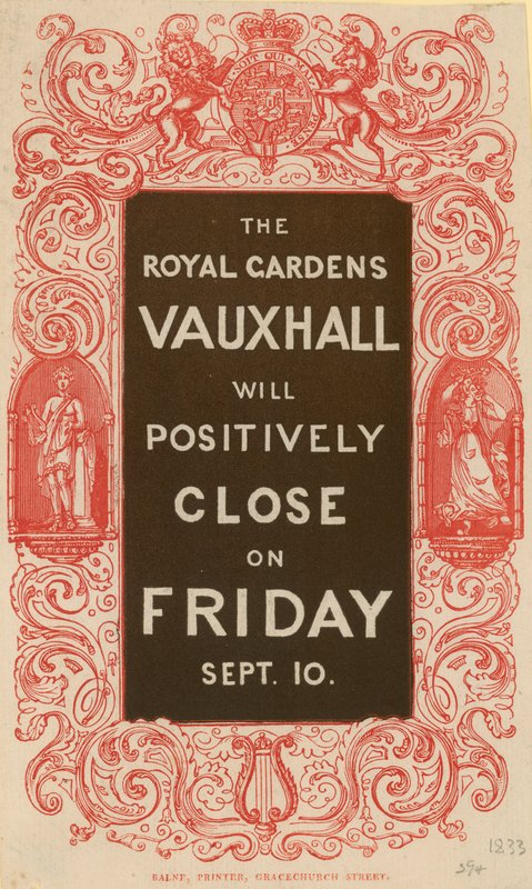 Royal Gardens Vauxhallは積極的に閉鎖されます 作： 英語学校