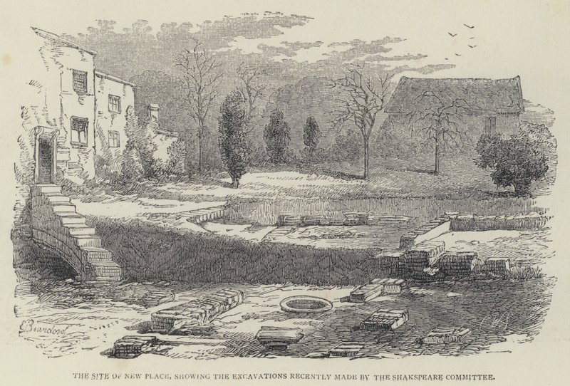 The Site of New Place, showing the Excavations recently made by the Shakspeare Committee (e.g. engraving) 作： 英語学校