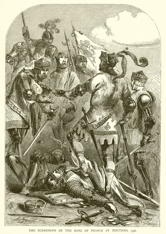 1356年のポイティエにおけるフランス国王の降伏 作： 英語学校