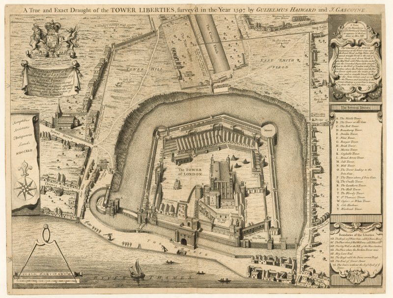 1597年に調査されたロンドン塔 作： 英語学校