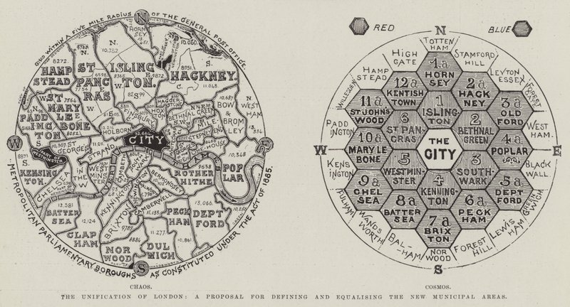 The Unification of London, a Proposal for Defining and Equalising the New Municipal Areas (e.g. engraving) 作： 英語学校