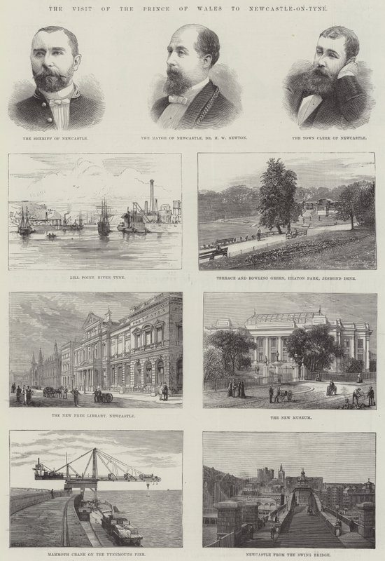 The Visit of the Prince of Wales to Newcastle-on-Tyne (e.g. engraving) 作： 英語学校